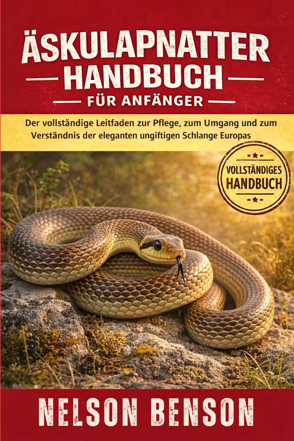 ÄSKULAPNATTER-HANDBUCH FÜR ANFÄNGER: Der vollständige Leitfaden zur Pflege, zum Umgang und zum Verständnis der eleganten ungiftigen Schlange Europas