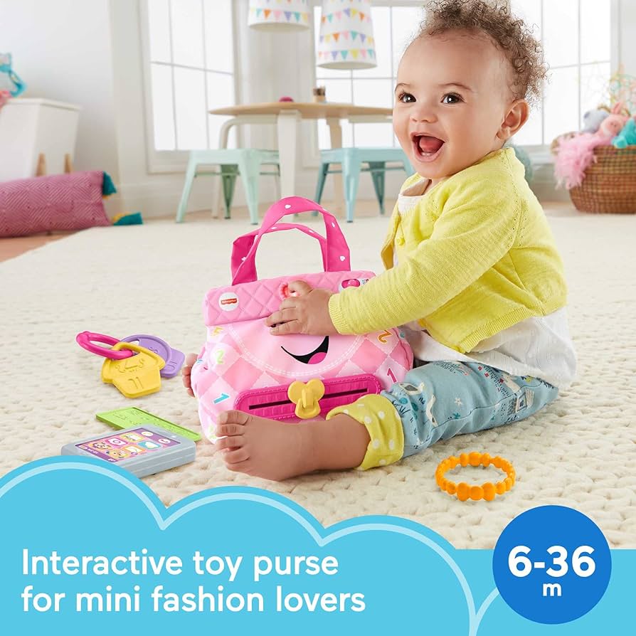 Amazon.com: Fisher-Price Baby & Toddler Toy Laugh & Learn My Smart Purse  with Lights, Learning Songs & 5 Accessories for Infants Ages 6+ Months :  Toys & Games