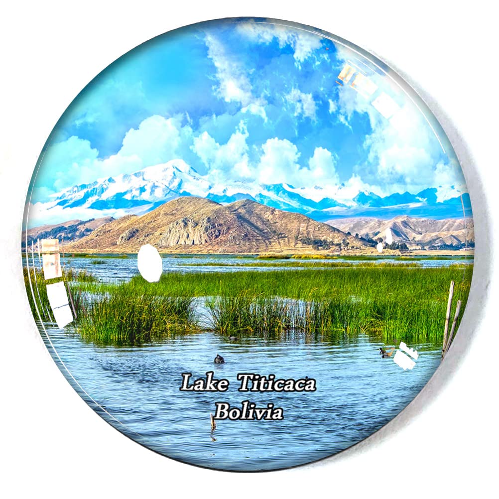 Lake Titicaca Bolivia Fridge Magnet Refrigerator Freezer Magnet Souvenir Decoration Magnet Sticker Glass Crafts