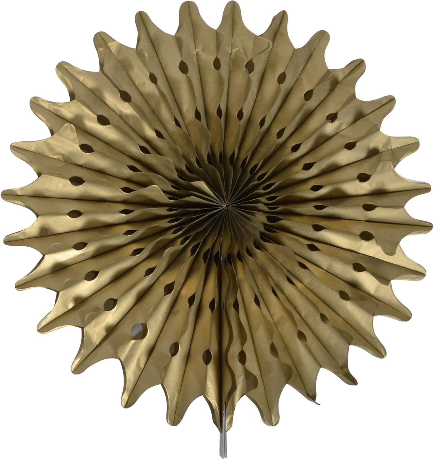 Amazon.com: 12 inch Pinwheel Paper Fan Metallic Gold Party Supplies ...