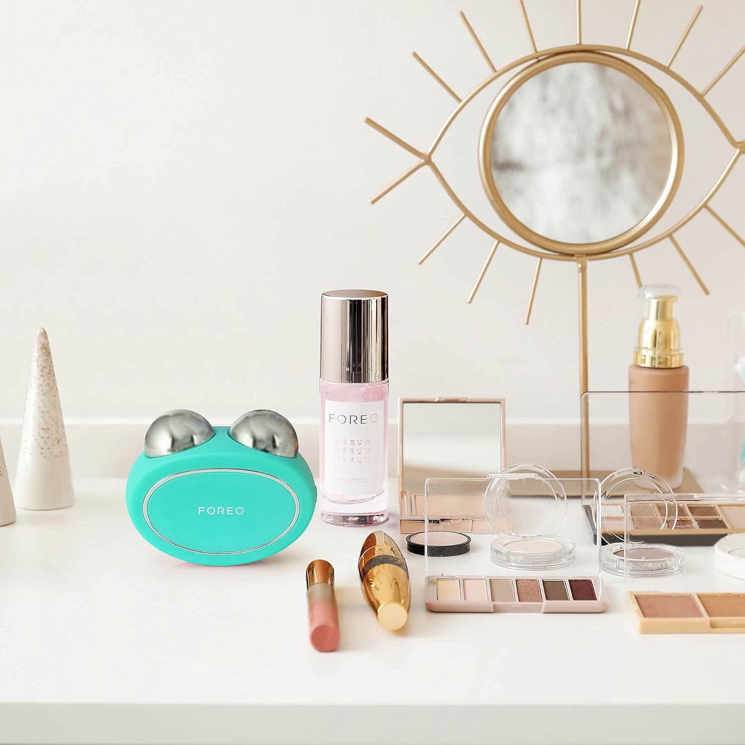 FOREO Bear Mint, Smart Microcurrent Facial Toning Device for Instant Full Facial Firming, 5 Microcurrent Intensities, Anti-Shock System, 90 uses/USB Charge, App-Connected, 2-Year Warranty : Beauty & Personal Care