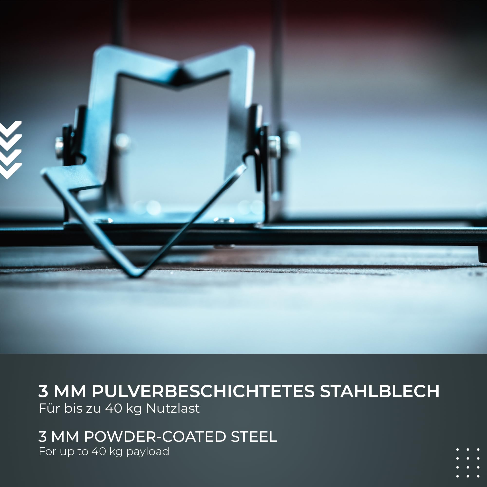 Fahrradständer Boden für E-Bike & MTB – Massiver Fahrradständer freistehend, 40 kg Traglast, 26–29 Zoll, bis 3,0 Zoll Reifenbreite – stabiler Fahrradhalter für Garage