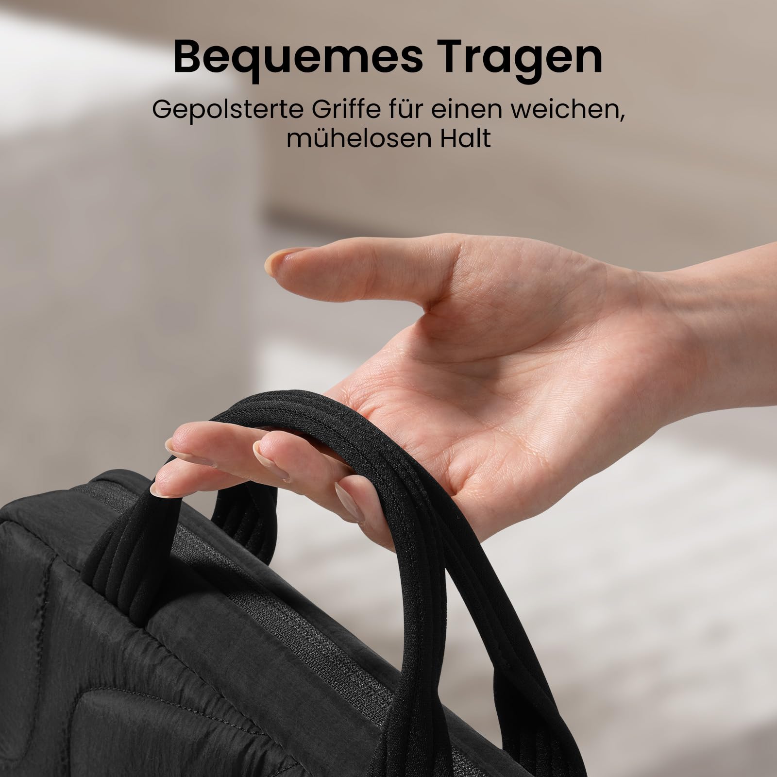tomtoc Laptoptasche 16 Zoll, Puffy Laptop Tasche für Damen, Leichte Laptoptasche für 16 Zoll MacBook Pro M5 Pro/Max M4, Modische Laptophülle Arbeitstasche Aktentasche Handtasche für Tägliches Pendeln