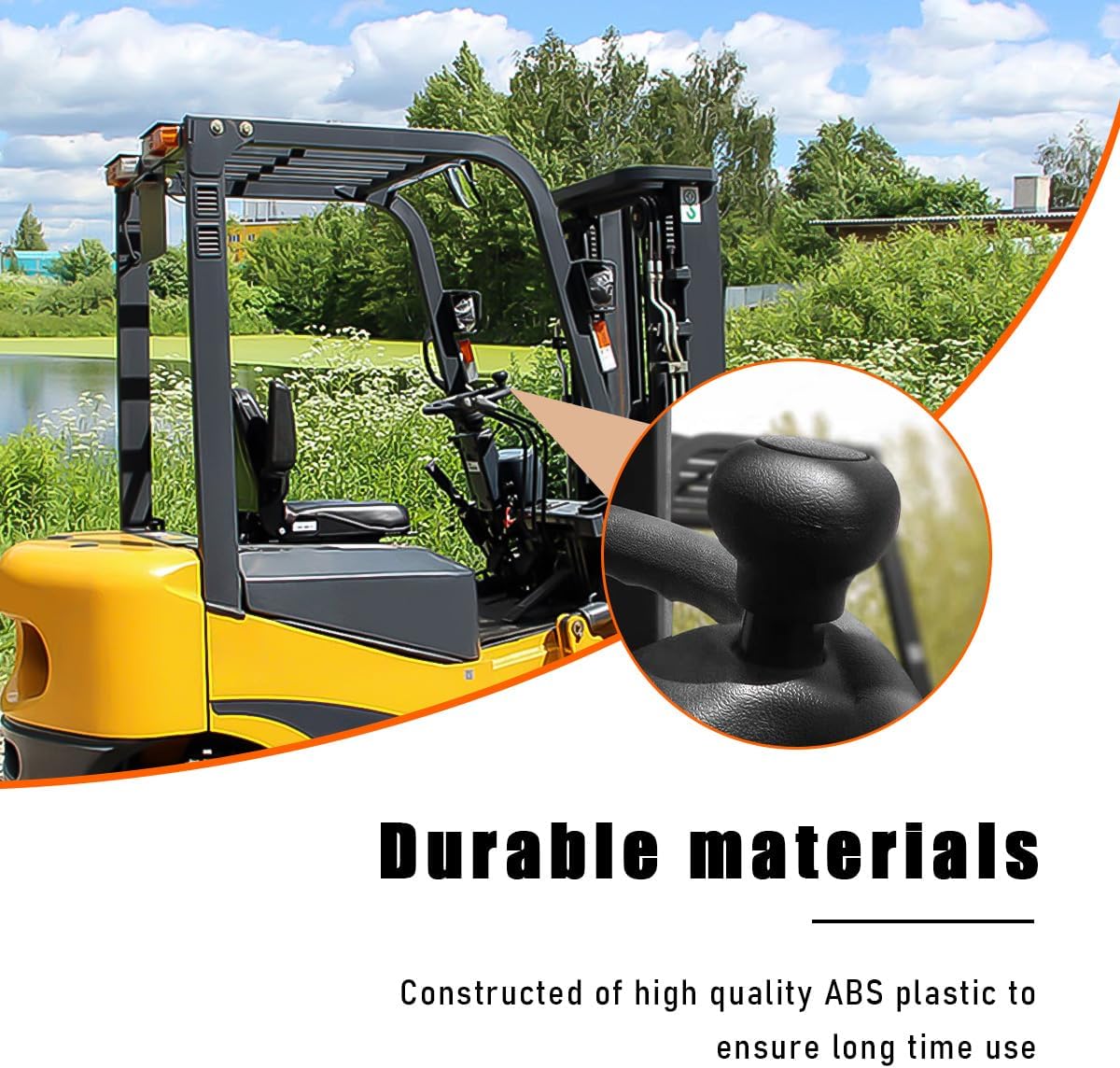 Yourkar Steering Wheel Spinner Knob - Forklift Turning Aid, Non-Slip Power Handle for Tractors, Cars, Boats - Car Accessories