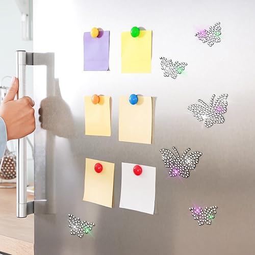 Miniatura 6 de 4 hojas de calcomanías de mariposa autoadhesivas con purpurina y diamantes de imitación de mariposa para decoración de Navidad, manualidades,