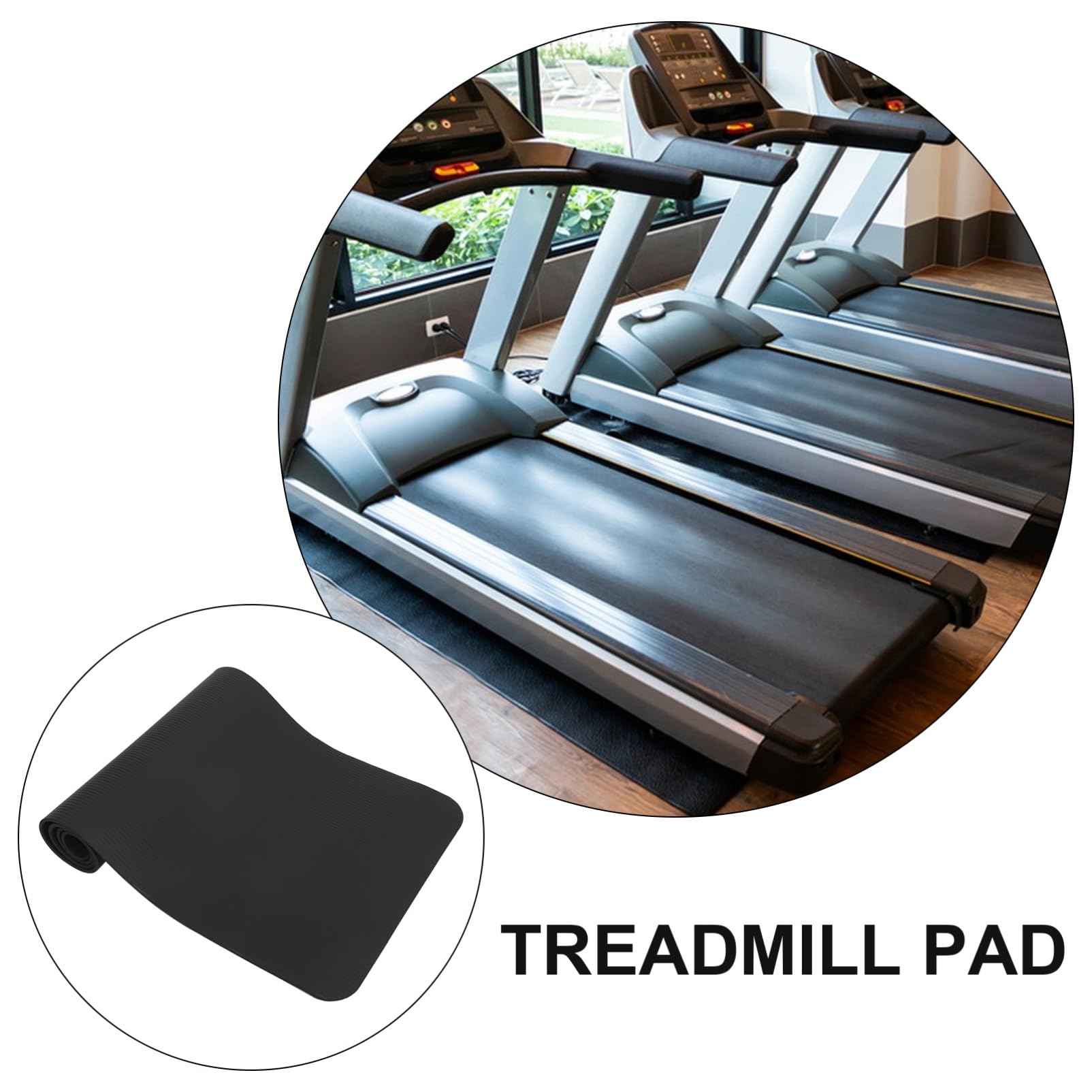 Happyyami Tappeto per Tapis in Nbr Nero, Antiscivolo per Palestra