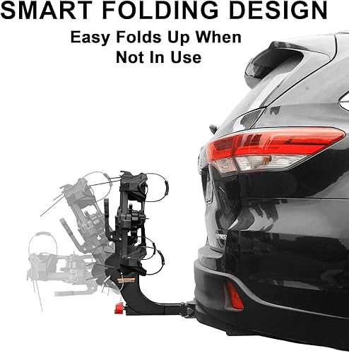 Miniatura 5 de WEIZE 2 soportes de bicicleta E montados, sin tambaleo, con inclinación inteligente, plegable, 2 soportes de bicicleta eléctrica, enganche de 2