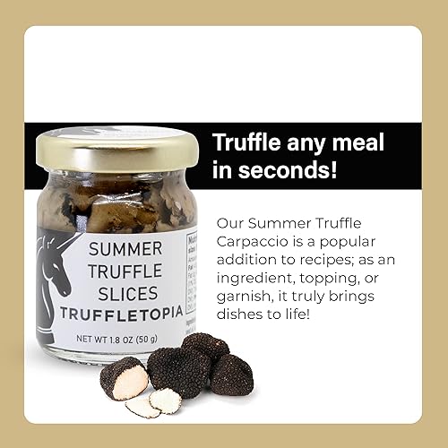 Miniatura 2 de Truffletopia  Rebanadas de trufa de verano  Carpaccio de trufa negra trufa real  Topping de lujo o gourmet  Listo para comer  Alternativa a las