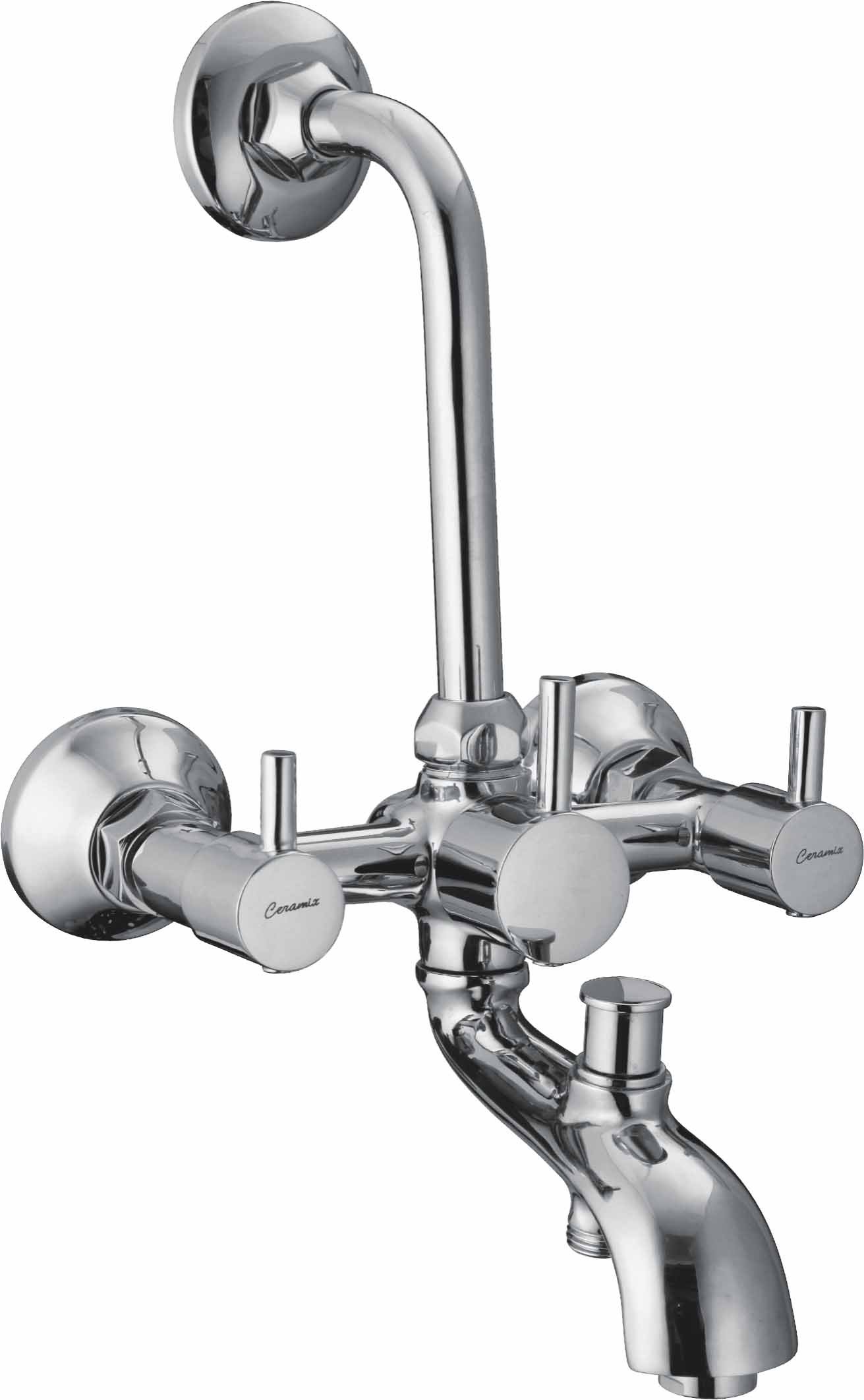 Ceramix Eco Lite Wall Mixer 3in1 with Telephonic Shower Arrangement and Overhead Bend