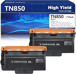 TN 850 Toner Cartridge, Compatible for Brother TN850 High Yield Black , TN-850 TN820 to Use with Brother HL-L6200DW MFC-L5850DW MFC-L5700DW HL-L5200DW MFC-L5900DW (2 Pack)