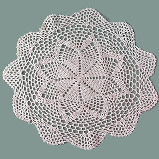 BIBITIME Lotus Flower Lace Doilies Handmade Placemats Crochet Hollow Mat Kitchen Table Bedroom Lamp Decoration (14 in to 16 in,Pack of 2PCS, Beige)