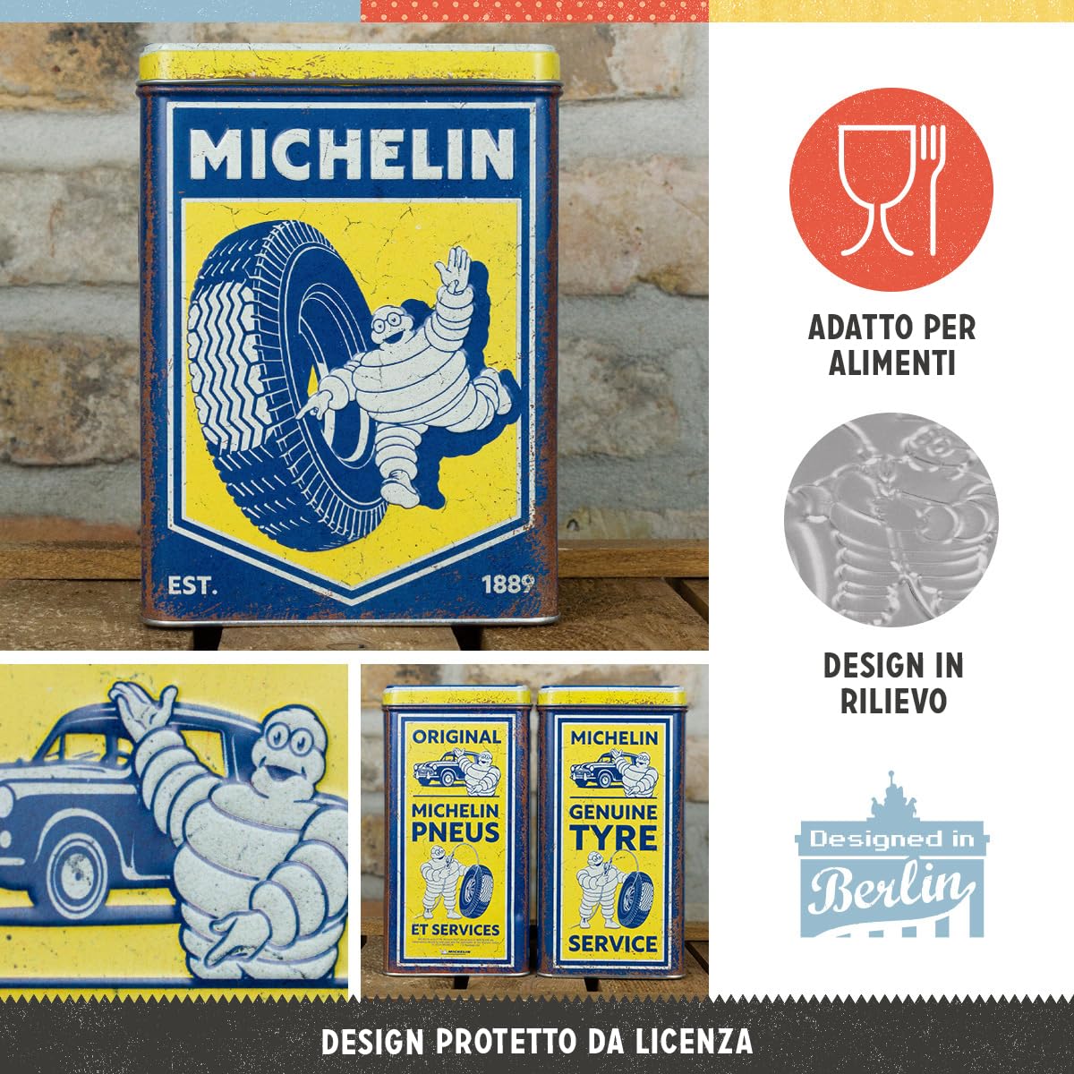 Barattolo In Latta Vintage Volkswagen 3L | Scatola Per Caffè E Alimenti | Design Retrò Anni '60 | Regalo Per Amanti Del Bulli