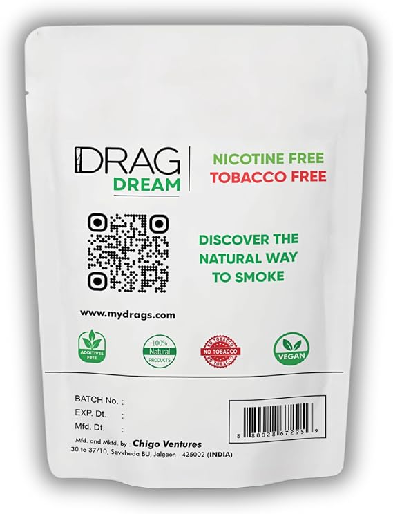 Drag Herbal Smoking Blend (Blend of Exotic Flowers and Herbs) 30grams (1 oz) (Dream) - Mix of Mugwort and Peppermint