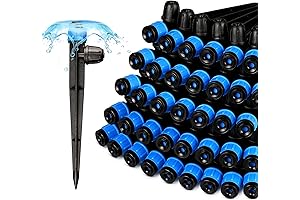 55 Pieces Adjustable Drip Emitters Fan Shape with Stake
