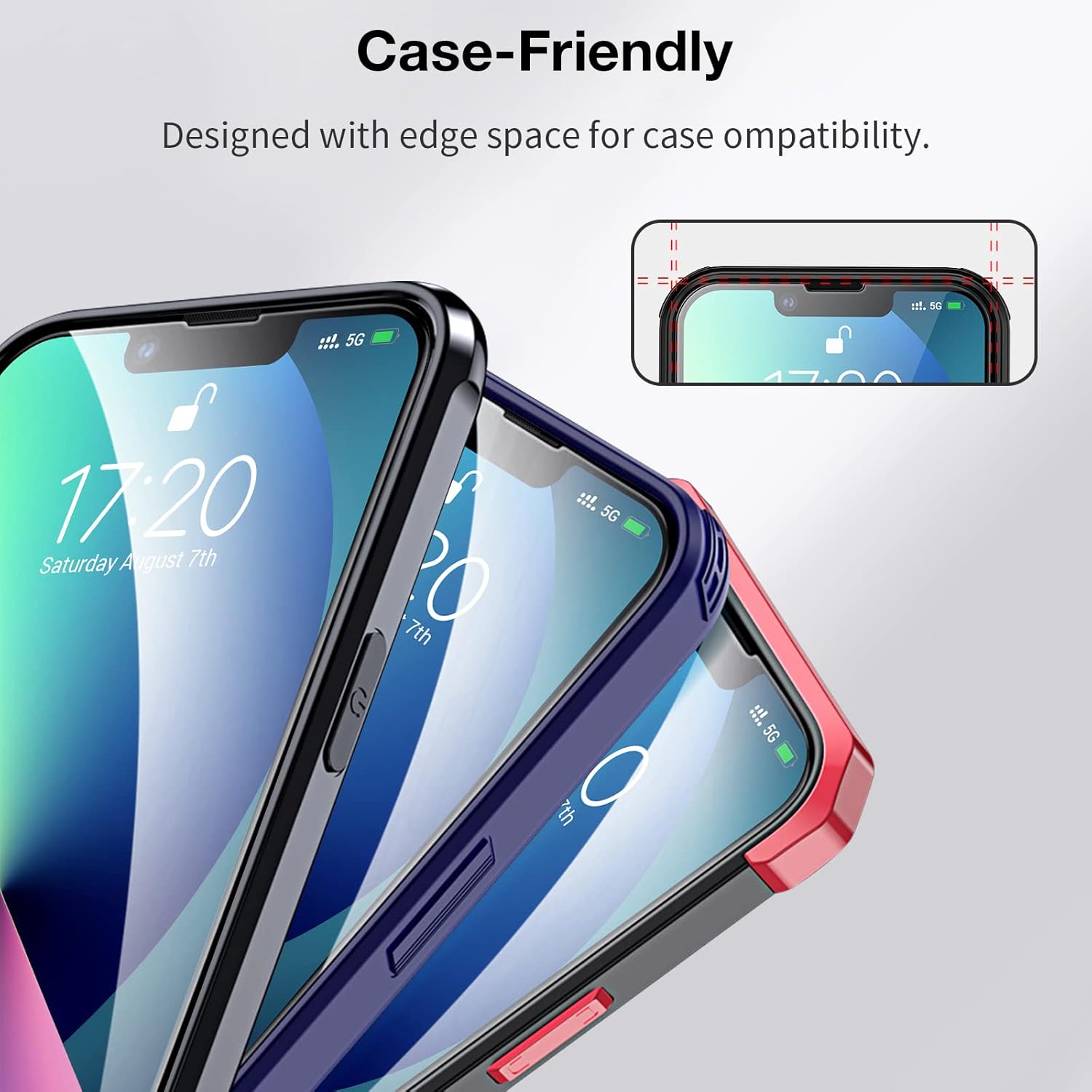 EGV 3 Pack Screen Protector for iPhone 13/ iPhone 14/ iPhone 13 Pro/iPhone 16Se 6.1 inch, Tempered Glass HD Screen, Scratch Resistant Film, Easy Installation - Image 5