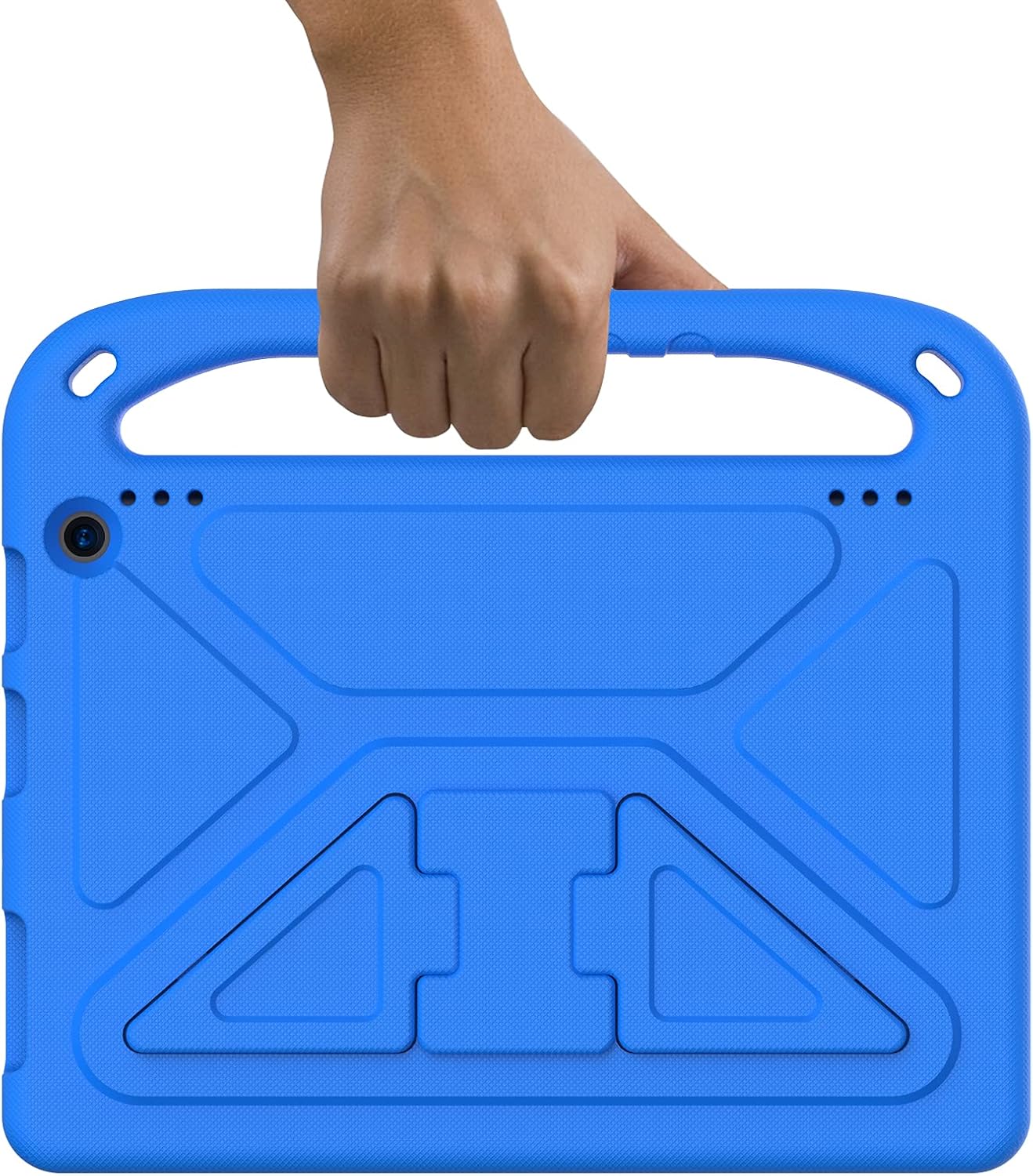 JGY Kindle Fire HD 10 2021 11th Gen Kids Case with Handle Stand Fire HD 10 Plus 2023 13th Generation 10.1 inch EVA Kid-Proof Rugged Shockproof Full Cover Kid Tablet Case for Boy Girl Kids (Blue)