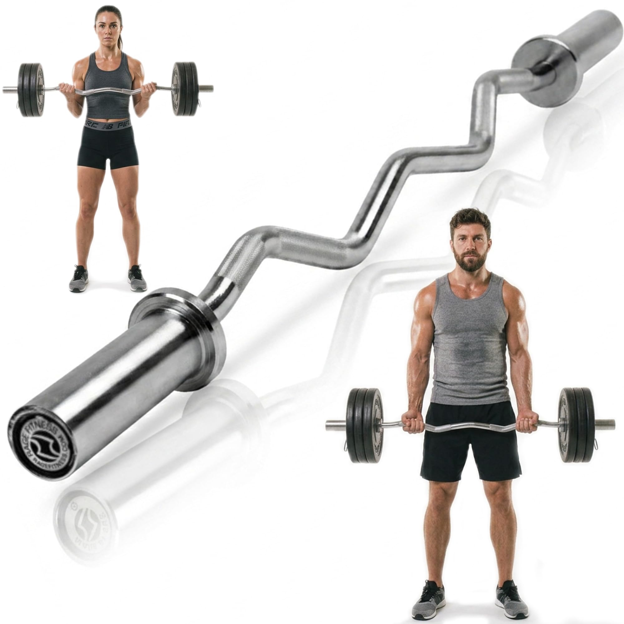 Rage Fitness EZ Curl Bar