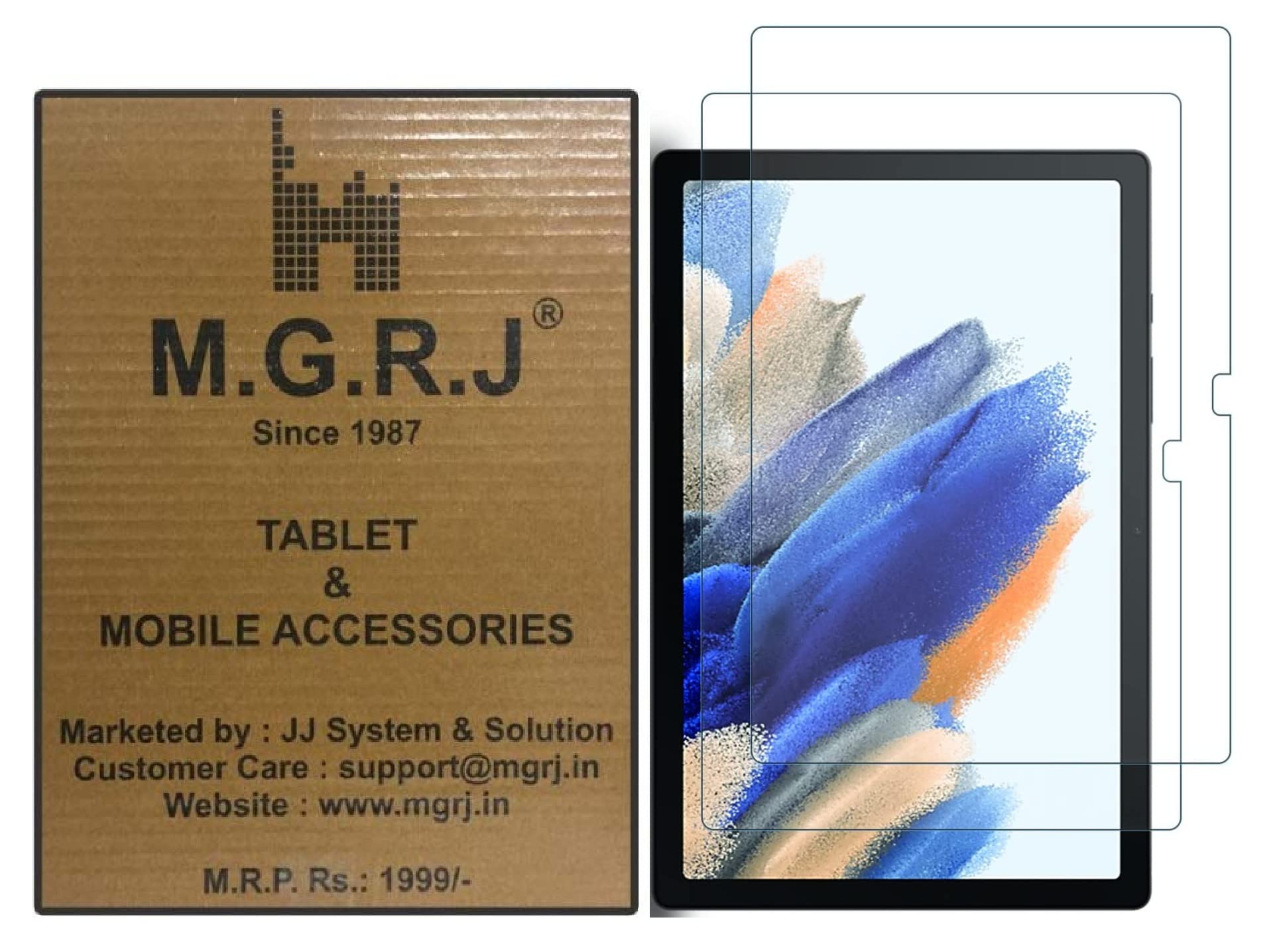 M.G.R.J® Tempered Glass Screen Protector for Samsung Galaxy Tab A8 (SM-X200 / X205 / X207) (10.5 inch) (Pack of 2) (B0B4NWB182) Amazon Price History, Amazon Price Tracker