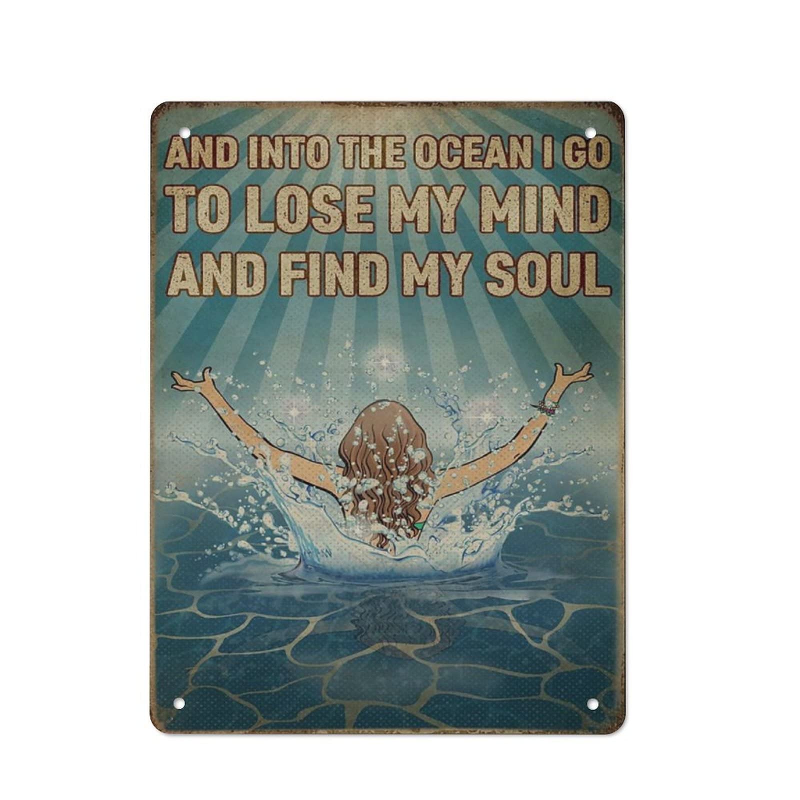 AOOEDM to Lose My Mind And Find My Soul Metal Tin Sign for Home Bar Pub Kitchen Wall Art Deocr Man Cave Vintage Metal Sign Poster Plaque Signs Quotes Sign