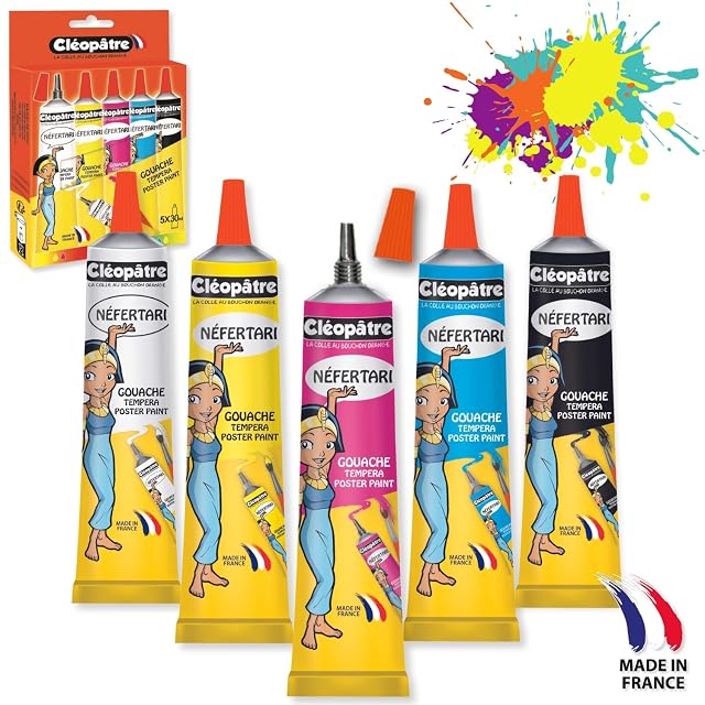 Foto 3 de 5 de CLEOPATRE - BL5PGN30 - Caja de 5 tubos de pintura de 30 ml con punta fina