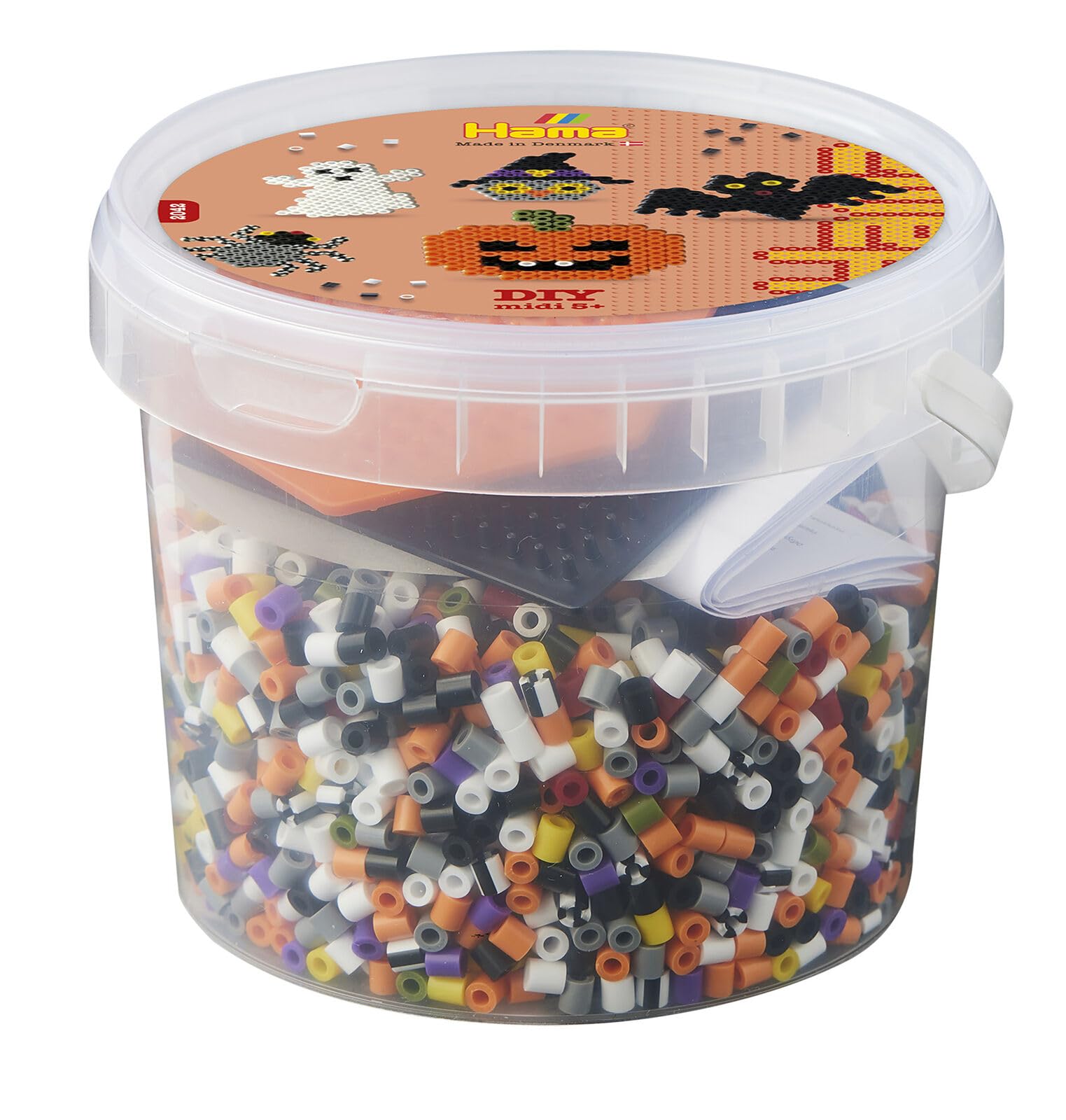 Hama Beads | Approx. 4.000 Beads, 2 Small pegboards: Square No. 220-18 and Hexagonal No. 223-04. Colour Printed Design Sheet, Instructions and Ironing Paper.