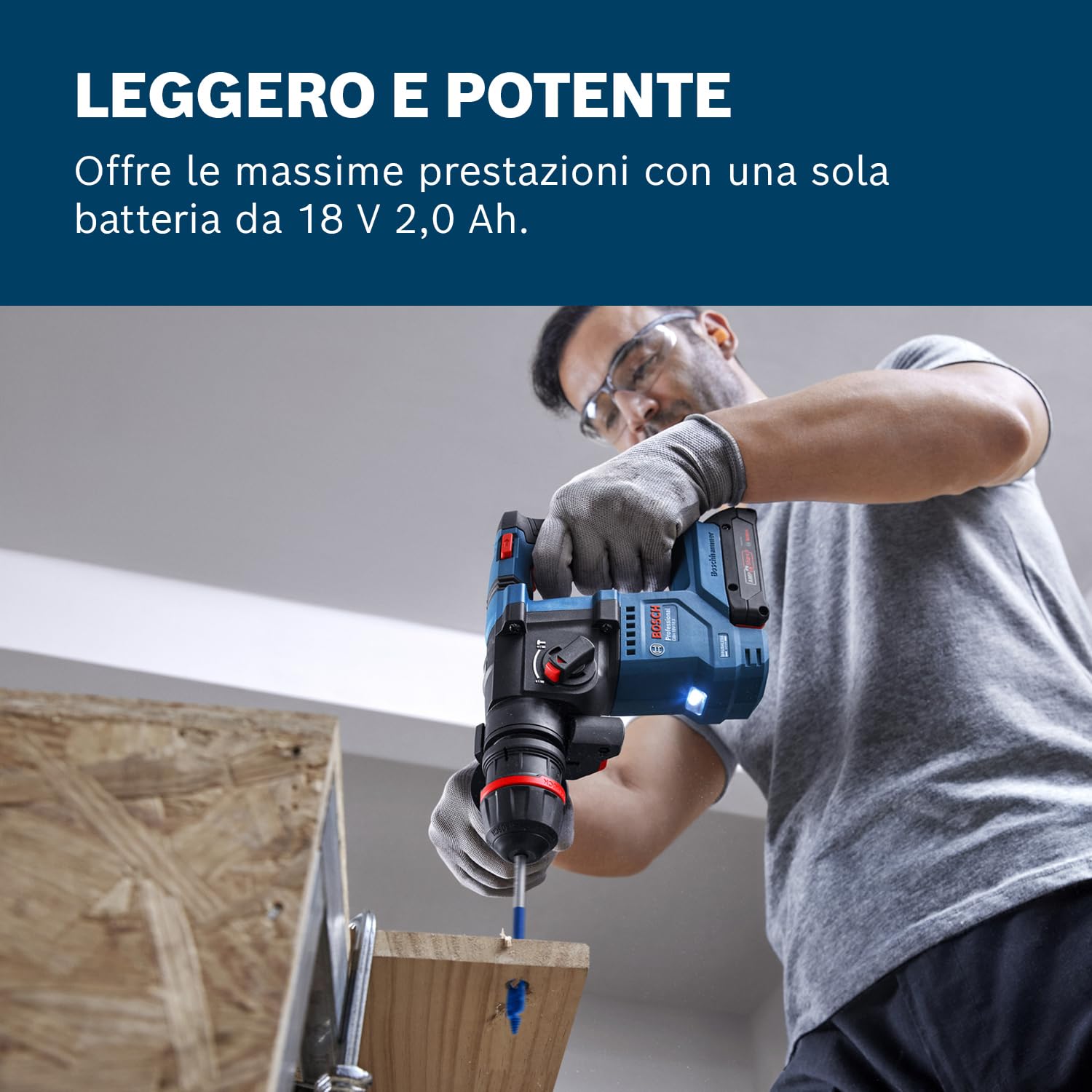 Bosch Professional 18V System Martello perforatore a batteria GBH 18V-18 (SDS Plus)