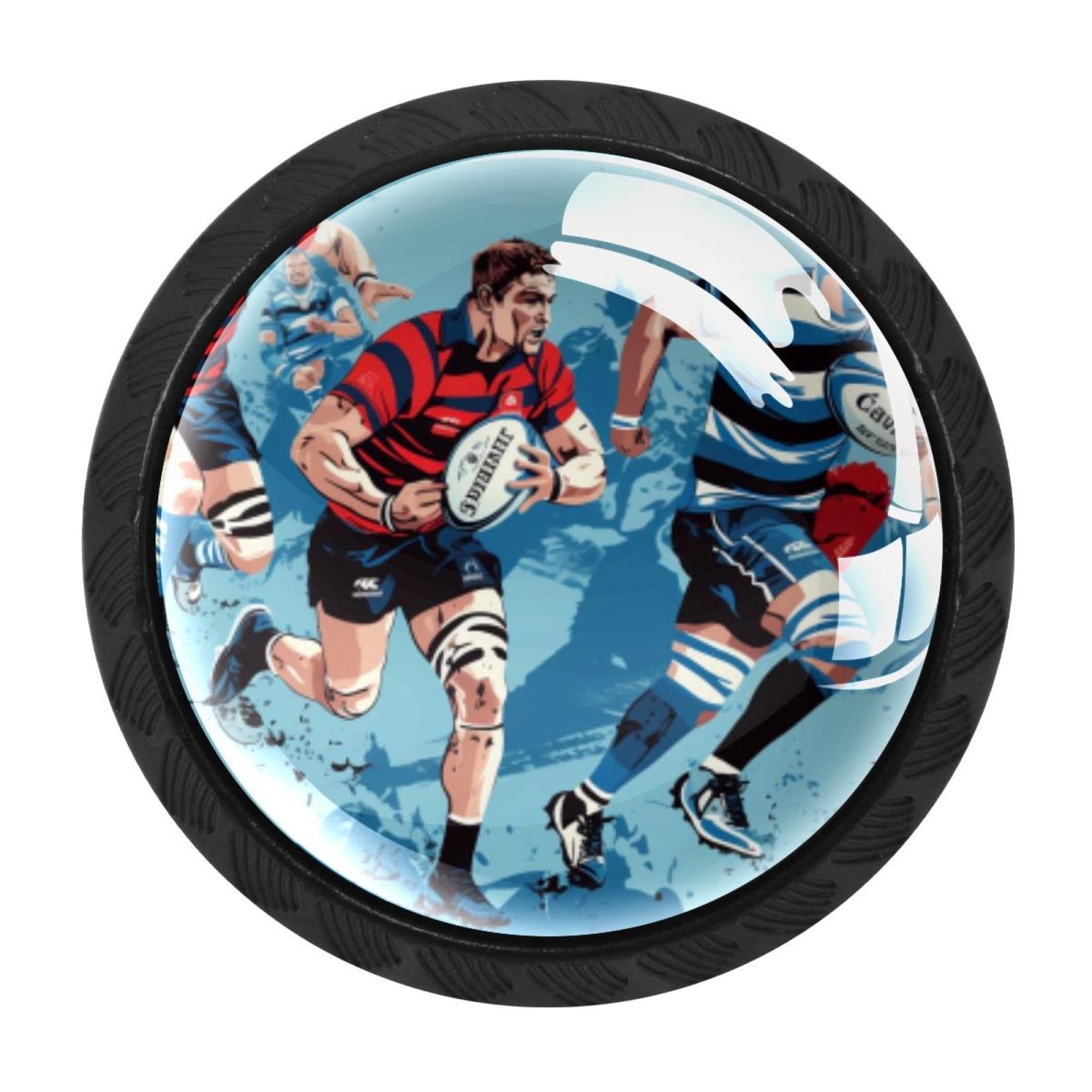 Chenzzzz Multicolored 04 4 Pieces Kitchen Cabinet Knobs Rugby Football Drawer Knobs Dresser Knobs Drawer Pulls Door Knobs Dresser Drawer Handles Knobs For Dresser Drawers