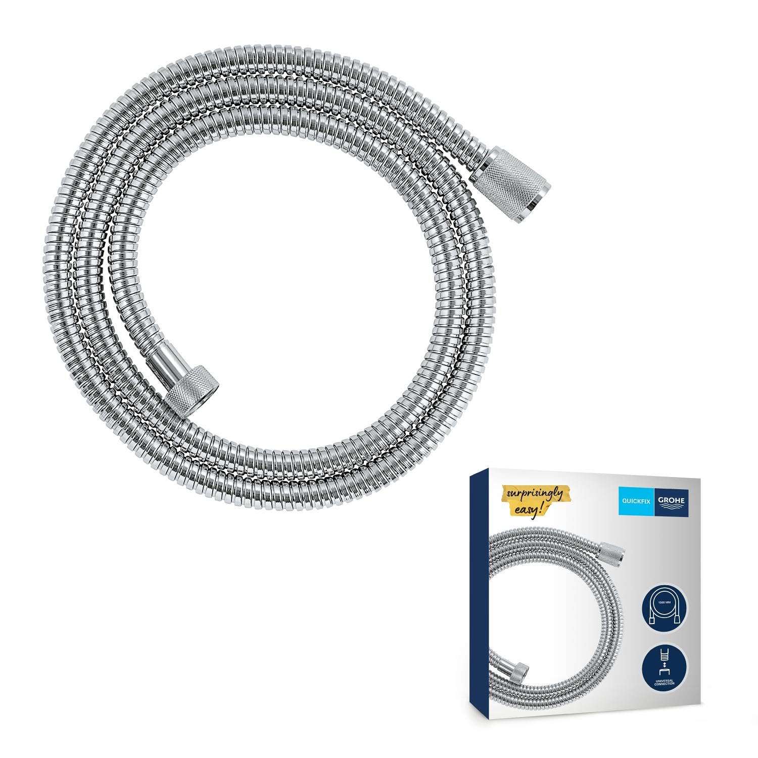 GROHE QUICKFIX VitalioFlex, Flessibile doccia, 1500mm, In metallo, 27502001