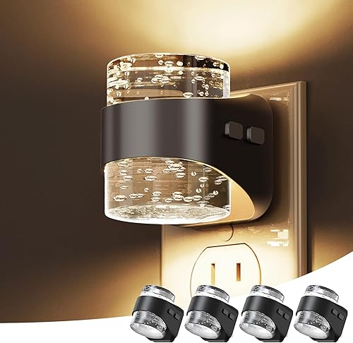 Miniatura 20 de L LOHAS LED Luz nocturna, luces nocturnas de burbujas enchufables a la pared, 3000 K/4000 k/5000 K, luz nocturna de temperatura de color ajustable,