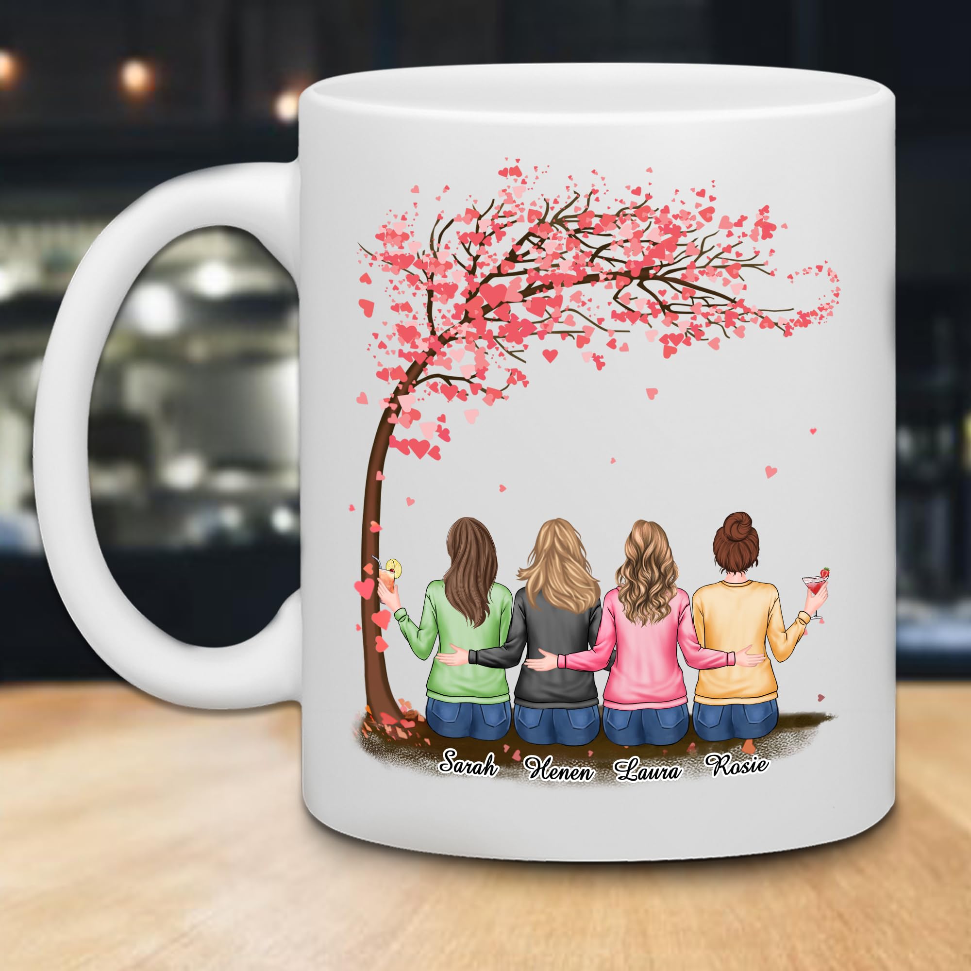 Amazon.com: WHIDOBE Personalized Sister Coffee Mug (4 Sisters) Custom Sister  Gift from Sister with Design, Names - Birthday, Xmas Cup Gift for Soul  Sister, Women Friend - Life Is Better With Sisters