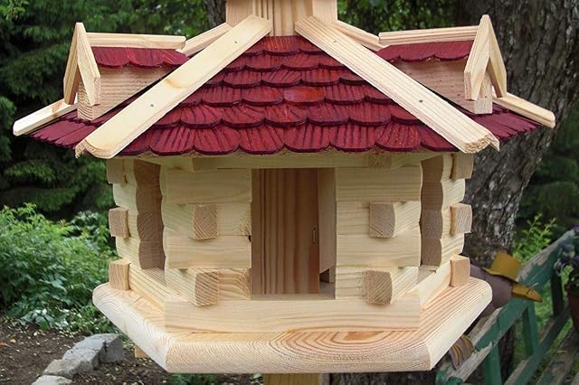 Foto 2 de 2 de Casa de pájaros pájaro Casas (V32) Comedero de Gaube Rojo de pajarera grande de madera de DHL de carpintero…