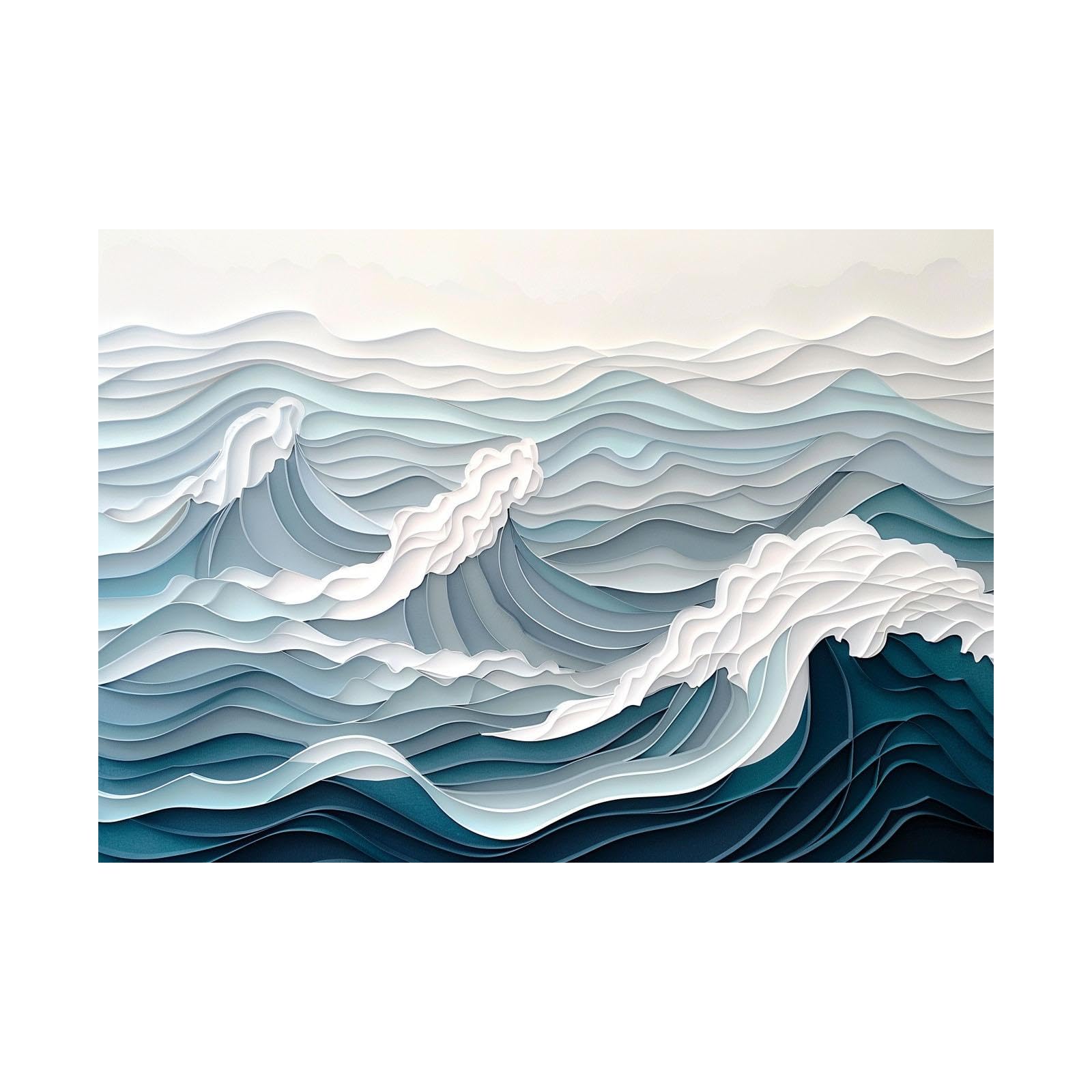 Impression sur toile premium art ondulé 3D décoration murale design 70x100cm - 8