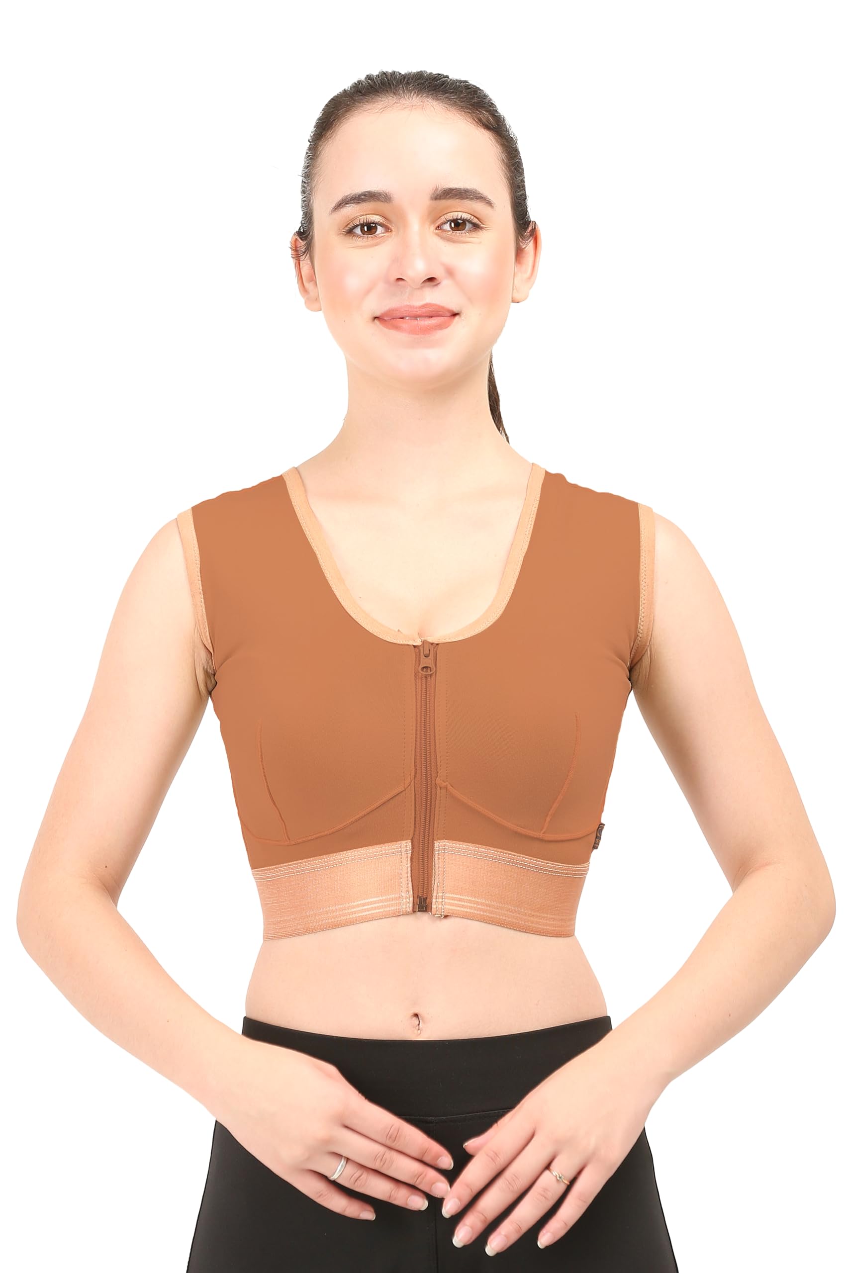 Post Surgery Medical Compression Bra || Moderate Compression || Cotton Fabric || Sports Bra || Breast Augmentation Bra || Surgical Recovery Supporter ||-picture-33