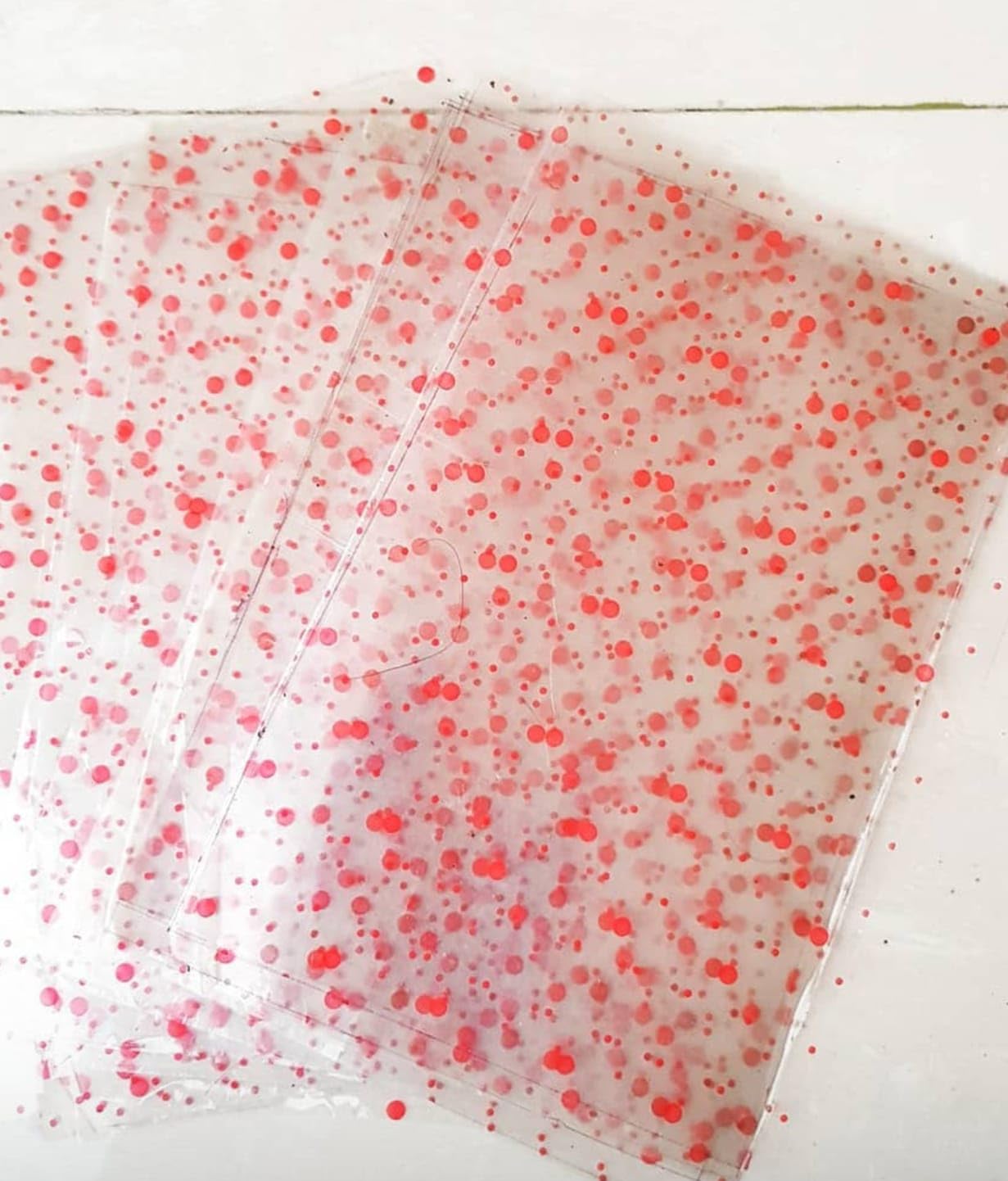 Organics Printed Design Pre Cut Multicolour Frozen Cellophane Sheets for Mehndi Cone 30 Micron 6.75 Inch X 5 Inch (50 Pcs)-image-12