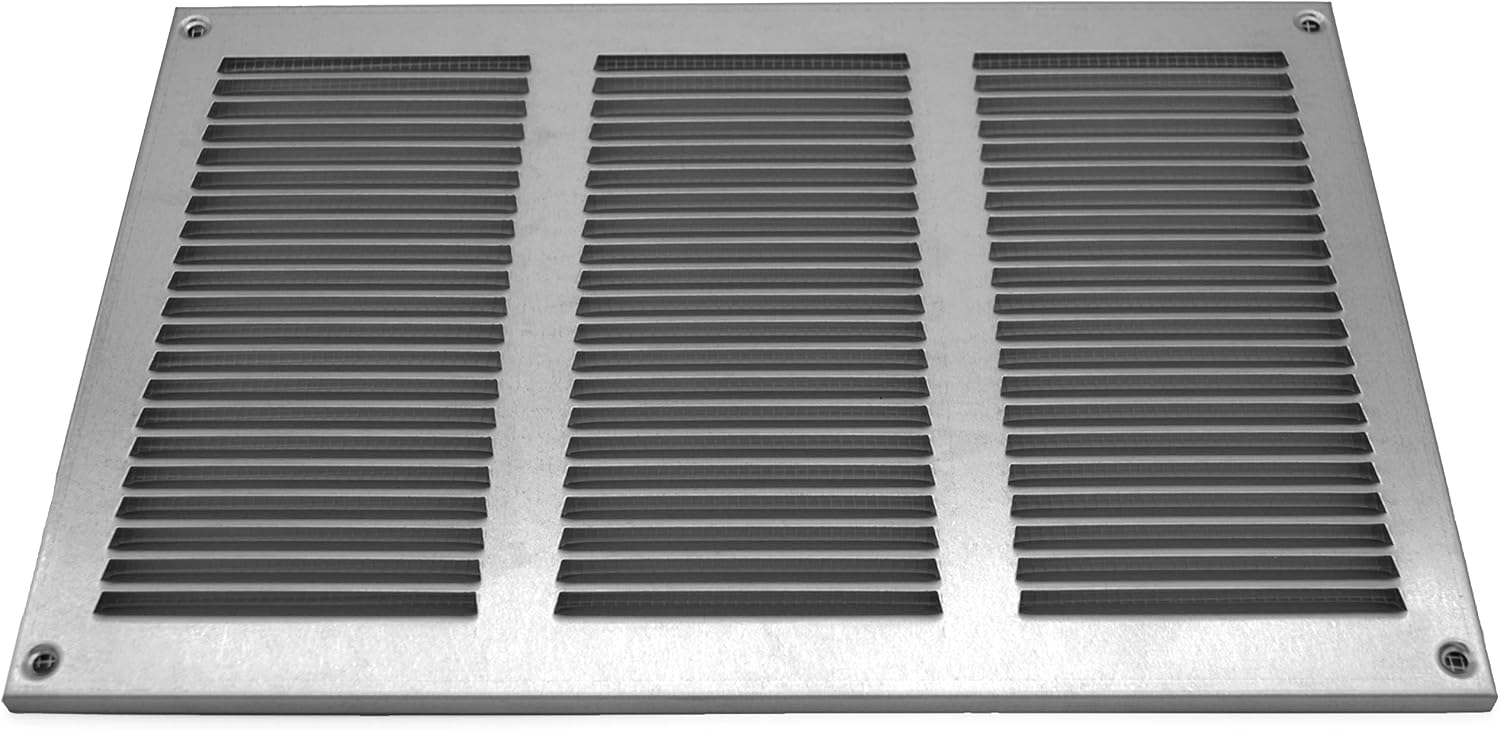 H&C VENT Galvanized Steel 300 x 200 mm Ventilation Grille │ Metal Vent Cover Insect Protection │ Extractor Air Vents Covers Inside Outside │ Duct Pipe Grilles for External Internal Wall Door Window - Image 4