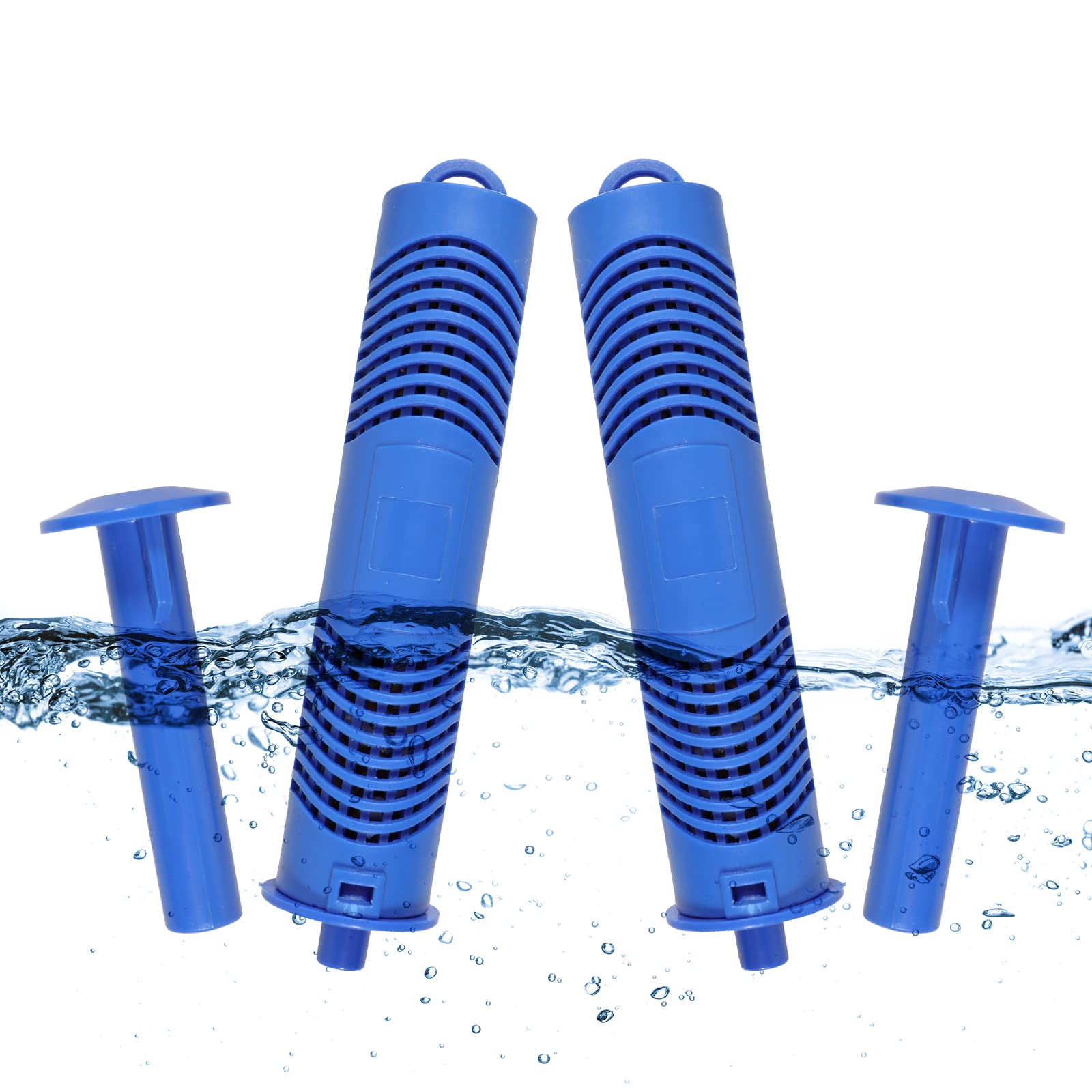 SGQCAR 2Pcs Hot Tub Mineral Stick,Spa Mineral Stick Last for 4 Months,Reducing Chlorine and Bromine Requirements,Universal for Hot Tubs,Spas Filters,Swimming Pool (2 Blue)