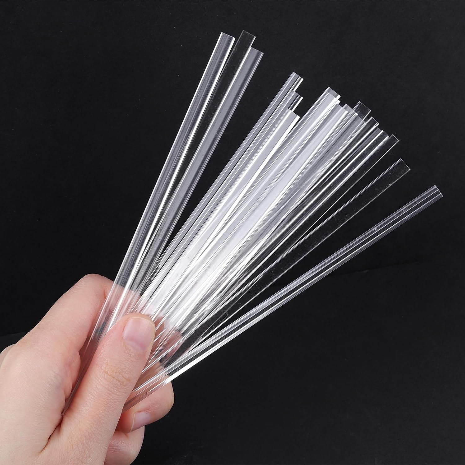 200-Pack 6-Inch Flat Clear Acrylic Lollipop and Cake Pop Sticks