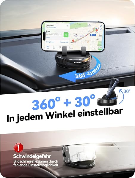 JOYROOM Handyhalterung Auto Armaturenbrett [Gel & Saugnapf] Universelle Handy Halterung Auto kompatibel mit dicken Hüllen bis zu 19 mm, Car Phone Holder für iPhone/Samsung/Google/Android Smartphones - 4