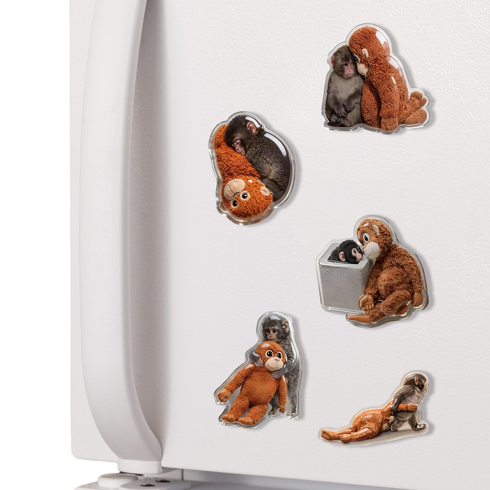 Punch Monkey - Pro-tect Punch The Monkey Refrigerator Magnets-PunchMonkey Plush Refrigerator Magnets
