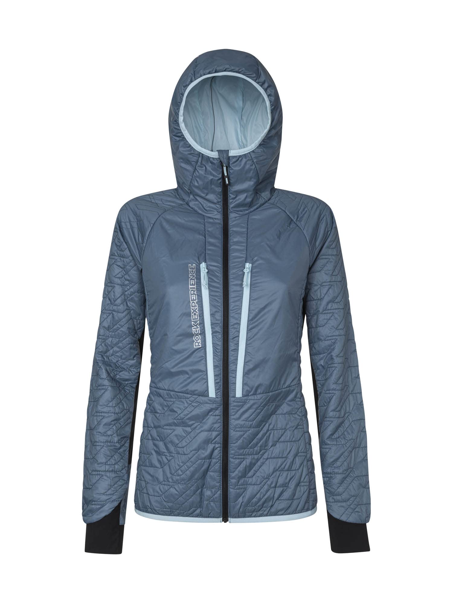 Rock Experience REWJ06641 KATMAI HOODIE HYBRID Jacket Women's 1344 CHINA BLUE+0208 CAVIAR+2285 QUIET TIDE XXL