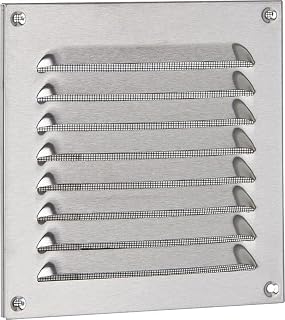 Upmann Wetterschutzgitter V2A mit Fliegendraht, 20 x 20 cm, 1 Stück, 54641