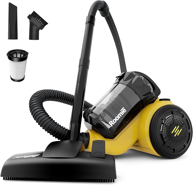 Roomie Tec Air-Racer Corded Canister Vacuum Cleaner for Home, 800W