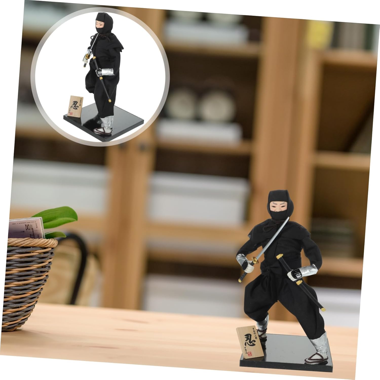 SUPVOX Japanese Ninja Doll Desktop Decor Traditional Art Craft Safe Material Compact Design Home Decorations
