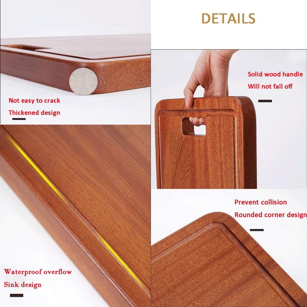 Household Cutting Board Solid Wood Chopping Board Large Knife Board Kitchen Carving Borad for Meat/Cheese/Pasta-Reversible + Durable + Juice Groove (Size : Large) (OneColor Large)