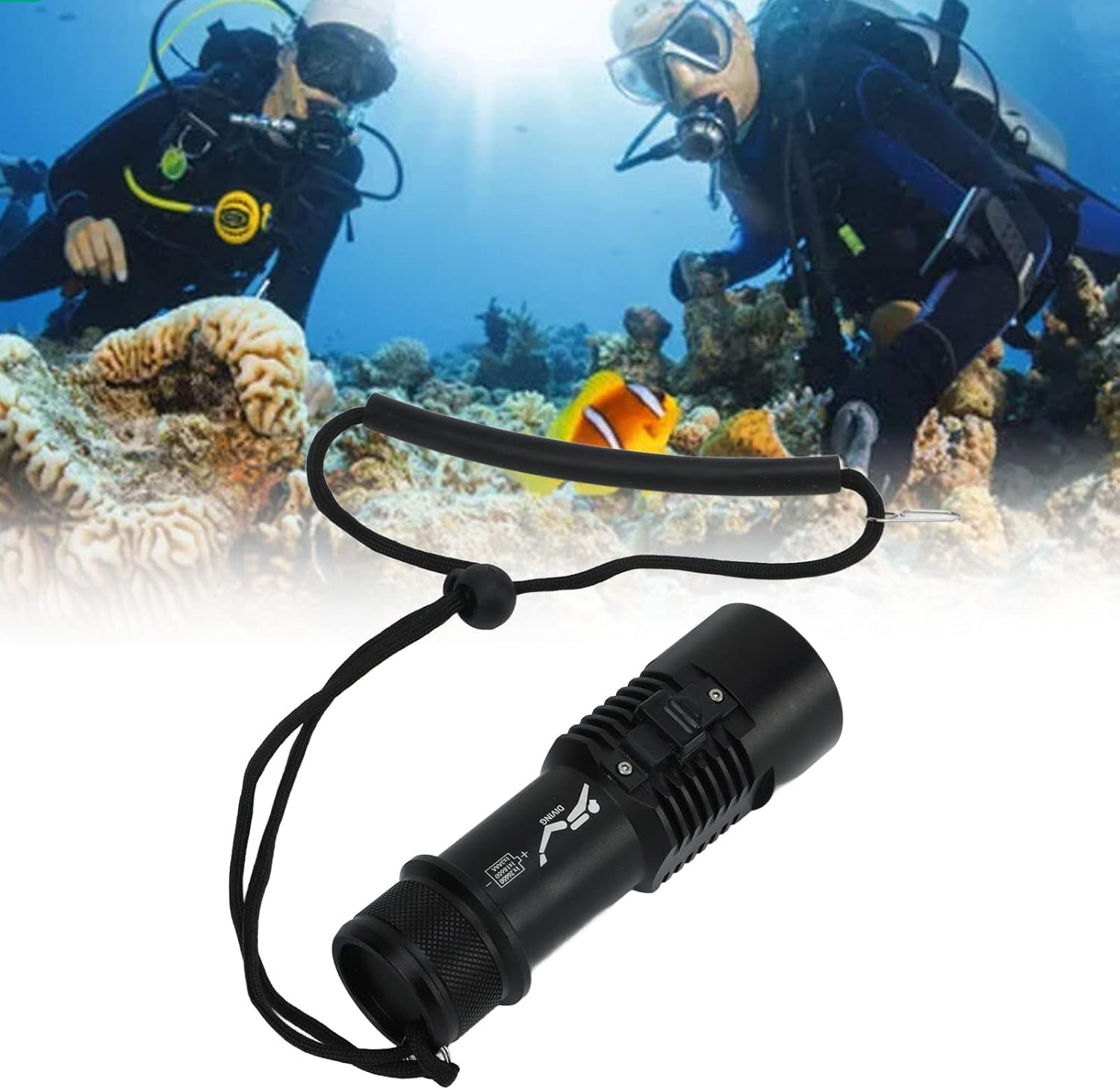Diving Light IPX8 Waterproof 1500LM White Yellow Lighting Super Bright Underwater Flashlight for Exploration Camping