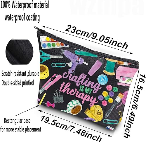 Miniatura 9 de WZMPA Kit de supervivencia para manualidades, regalos para manualidades, álbumes de recortes, maquillaje, cremallera, bolsa de mercancía, terapia de