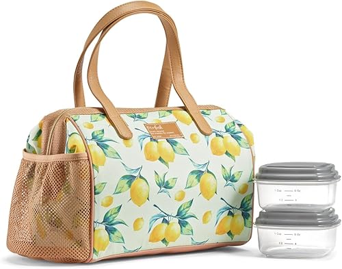 Miniatura 9 de Fit & Fresh Cloverdale - Bolsa de almuerzo aislada para adultos con bolsa lateral y asas de transporte, kit completo de almuerzo incluye 2
