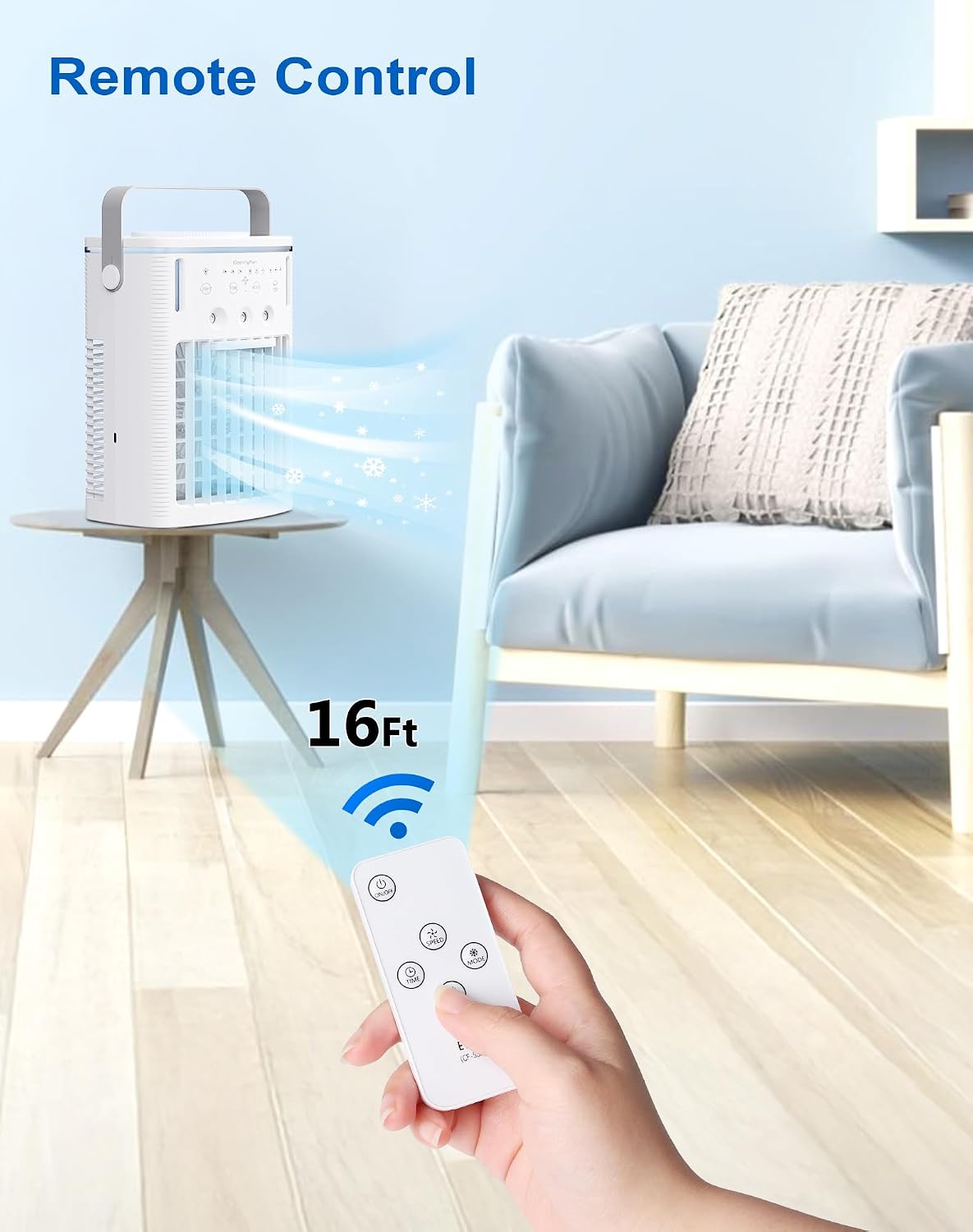 Portable Air Conditioners, 3-in-1 Portable AC Unit, Personal Mini Air Conditioner With 1000ml Water Tank, 2/4/6H Timer, USB Charging Small Cooling Fan (Include 5V 2A Adapter) For Office Bedroom