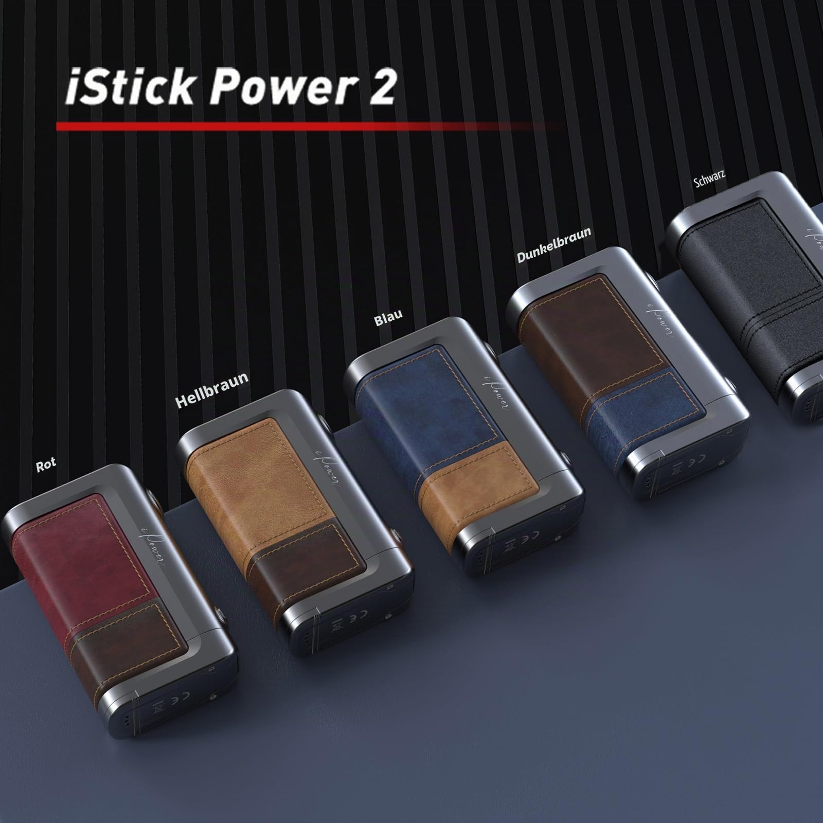 Eleaf E Zigarette Istick Power 2 MOD 5000 mAh 80W 26mm OLED Display 5V 2A Schnellladung Vape MOD ohne Nikotin (Schwarz)