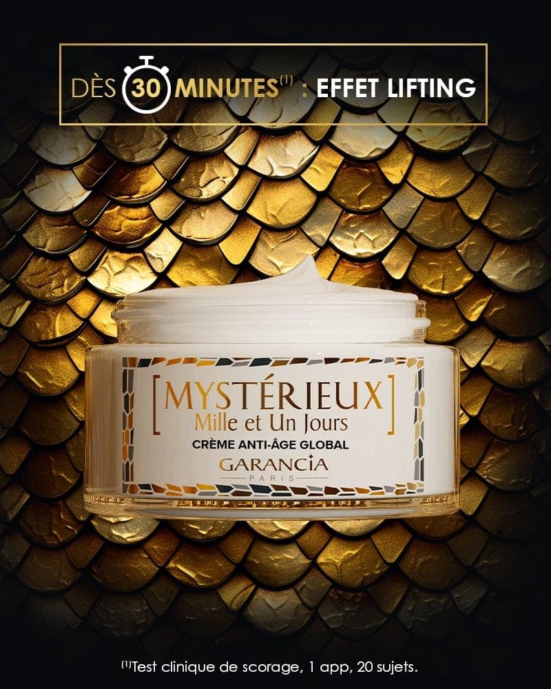 Garancia Mystérieux Crème Anti-Âge Global Algue Marine Rides & Éclat 30ml | Texture riche. Algue Alaria esculenta, gomme de Tara et dérivé d'olive, lisse les rides et protège la peau